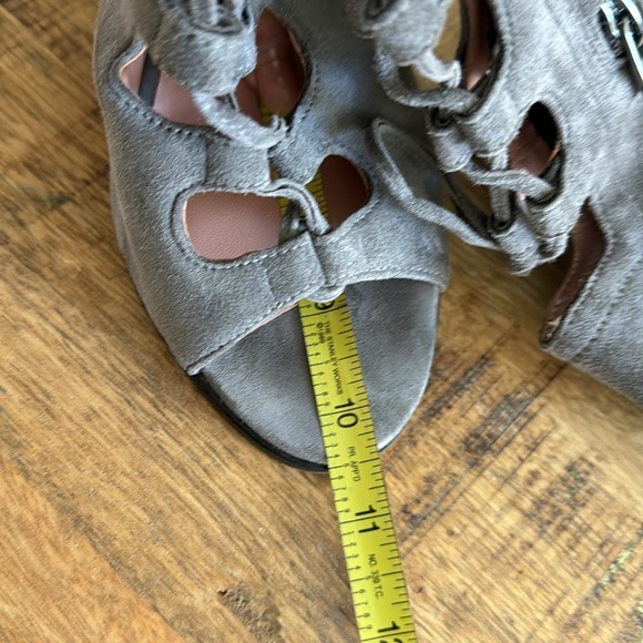 SIGERSON MORRISON Linda Lace Up Suede Gray Bootie Size 9 - Picture 8 of 14